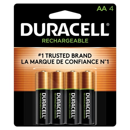 Duracell DX1500B4N Rechargeable Staycharged Nimh Batteries, Aa, 4/Pack