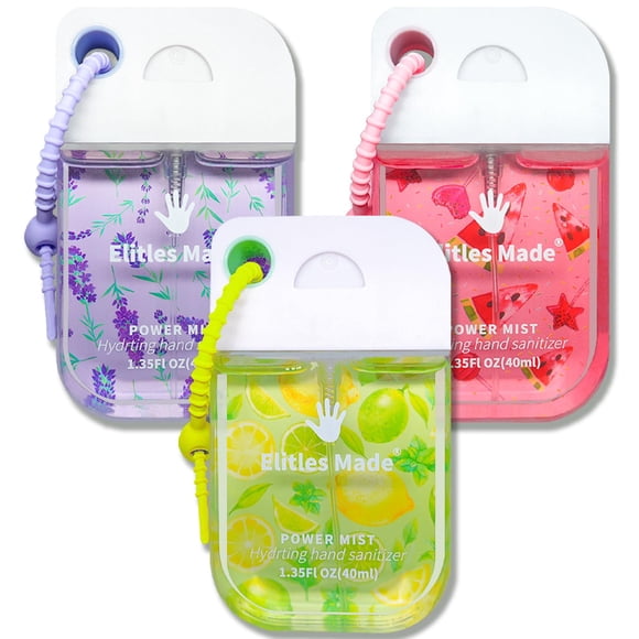 Set de trío en aerosol desinfectante para manos Elitles Made Travel, tamaño 40 ml