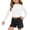 AL12-White, variant on Lumtrix Girls Crop Tops Long Sleeve T Shirts Kids Crewneck Slim Fit Y2K Dressy Casual Basic Tee For 5-14 Years Black 120