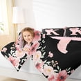 thumbnail image 3 of Erosebridal Princess Bow K Bedding Comforter Set 7pcs, Spring Flower King Bedding Sets, Pink Reversible, 3 of 7