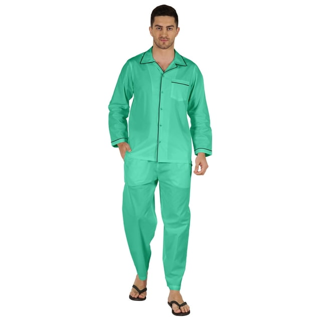 Inkmeso Pyjama en Coton pour Hommes Ensemble de Pyjama Haut et Bas