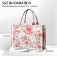 thumbnail image 3 of Large Capacity Tote Bag,Pioneer Flower Floral Print Pattern Handbag Fashion Luxury Tote Bag,15.7"x13"x 5.1" Inches,Laptop Compatible, 3 of 6