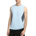 thumbnail image 2 of Aayomet Mens Basic Tank Top Fitness Basketball Training Round Neck Loose Outdoor Running Quick Drying Breathable (Blue, XL), 2 of 5