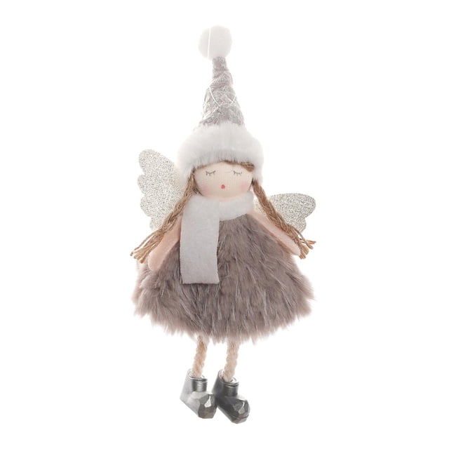 Adornos colgantes de de Navidad, colgante de muñeco de peluche para niños y niñas, juguetes decorativos, colgantes de Ángel de peluche para