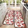 thumbnail image 4 of Kitchen Rugs Sets Of 2,Strawberry Plants Fruit White Pattern Anti Fatigue Kitchen Mat Rugs Non Slip Washable,Decorative Kitchen Floor Mats for Kitchen,Sink,Laundry,17"x47"+17"x47", 4 of 5