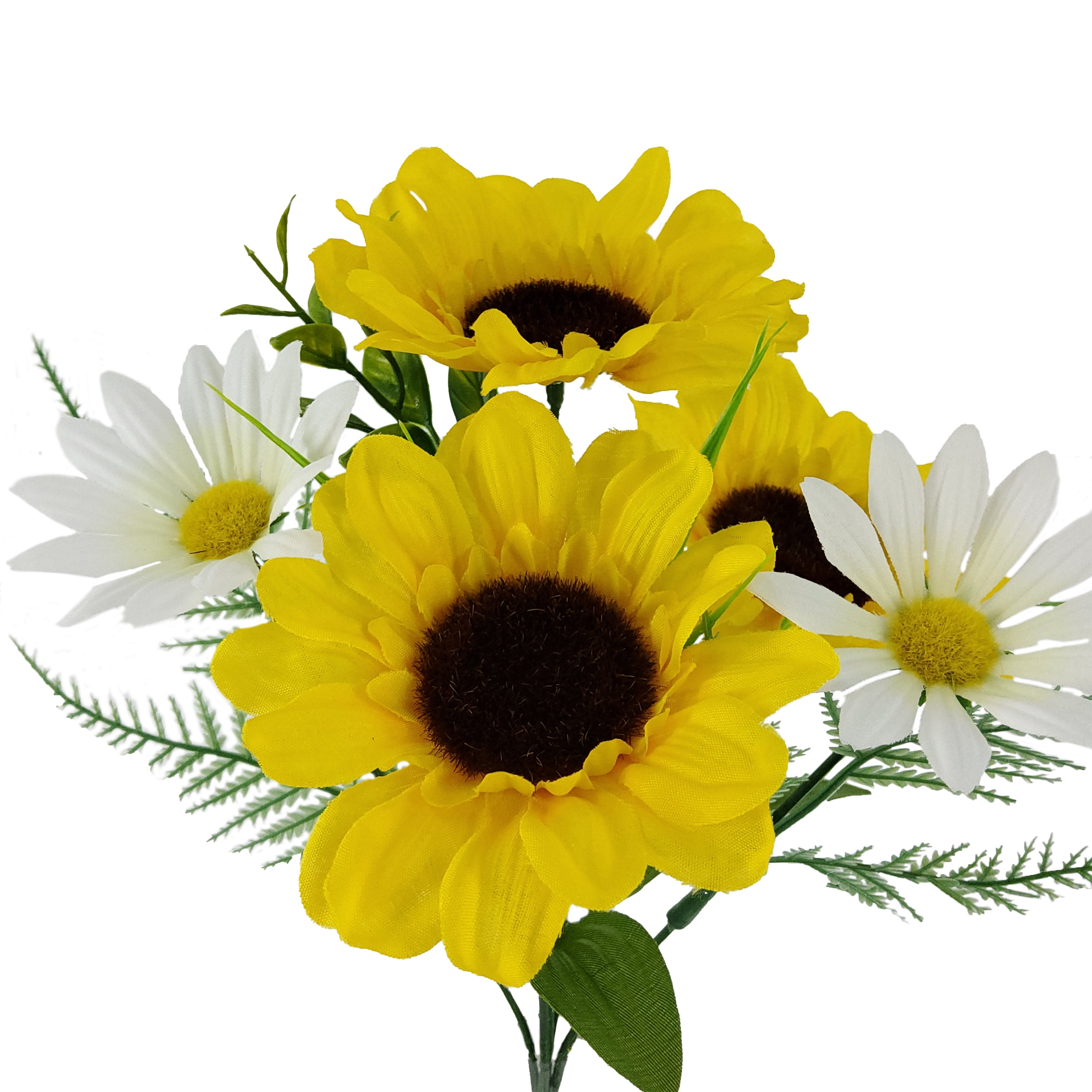 Mainstays Indoor 15 inch Artificial Polyester Daisy Pick, Yellow Color.