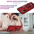 thumbnail image 2 of Motorola Moto G Stylus 2020 Case, STARSHOP Drop Protection Ring Kickstand Cover- Red, 2 of 6
