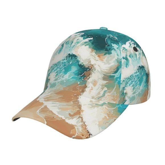Easygdp Ocean Wave Crash for Unisex Twill Fabric Baseball Cap with Adjustable Buckle - Sweat-Absorbent Hat for Outdoor Activities, Sports, and Casual Wear