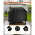 thumbnail image 6 of KFFKFF Grill Protector, 58-inch Outdoor BBQ Shield, Water-Resistant, Colorfast, Durable 600D Polyester Material, Simple Application/Removal, Equipped with Hook-and-Loop Fasteners, Black, 6 of 9