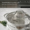 thumbnail image 2 of SUNHOUSE 2 QT Stainless Steel Pots - Steamer for Cooking, Saucepan with Lid - Small Sauce Pan with Vegetable Food Steamer Basket - Induction Cooking Pot with Stay Cool Handle, 2 of 9