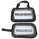 thumbnail image 2 of 2 uds bolsa de aseo estilo transparente diseño de cremallera negro 2 tamaños diferentes PU TPU bolsa de maquillaje transparente para viaje, 2 of 8