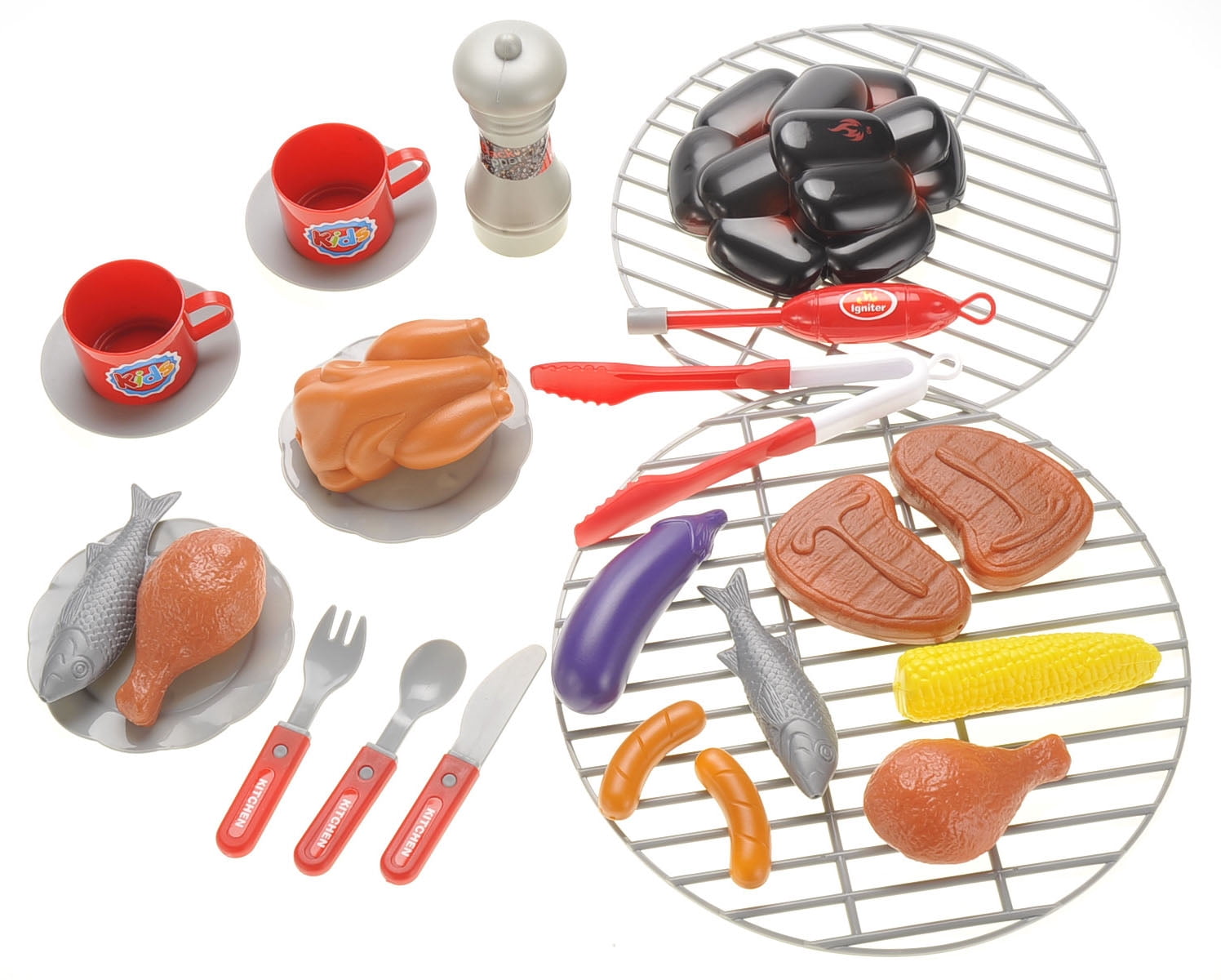 New BBQ Grill PlaySet 24-piece