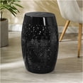 thumbnail image 6 of JERFIT 18.25" Black Solar Powered Outdoor Side Table with LED Light, Iron Accent Table for Garden Patio Deck, 6 of 10