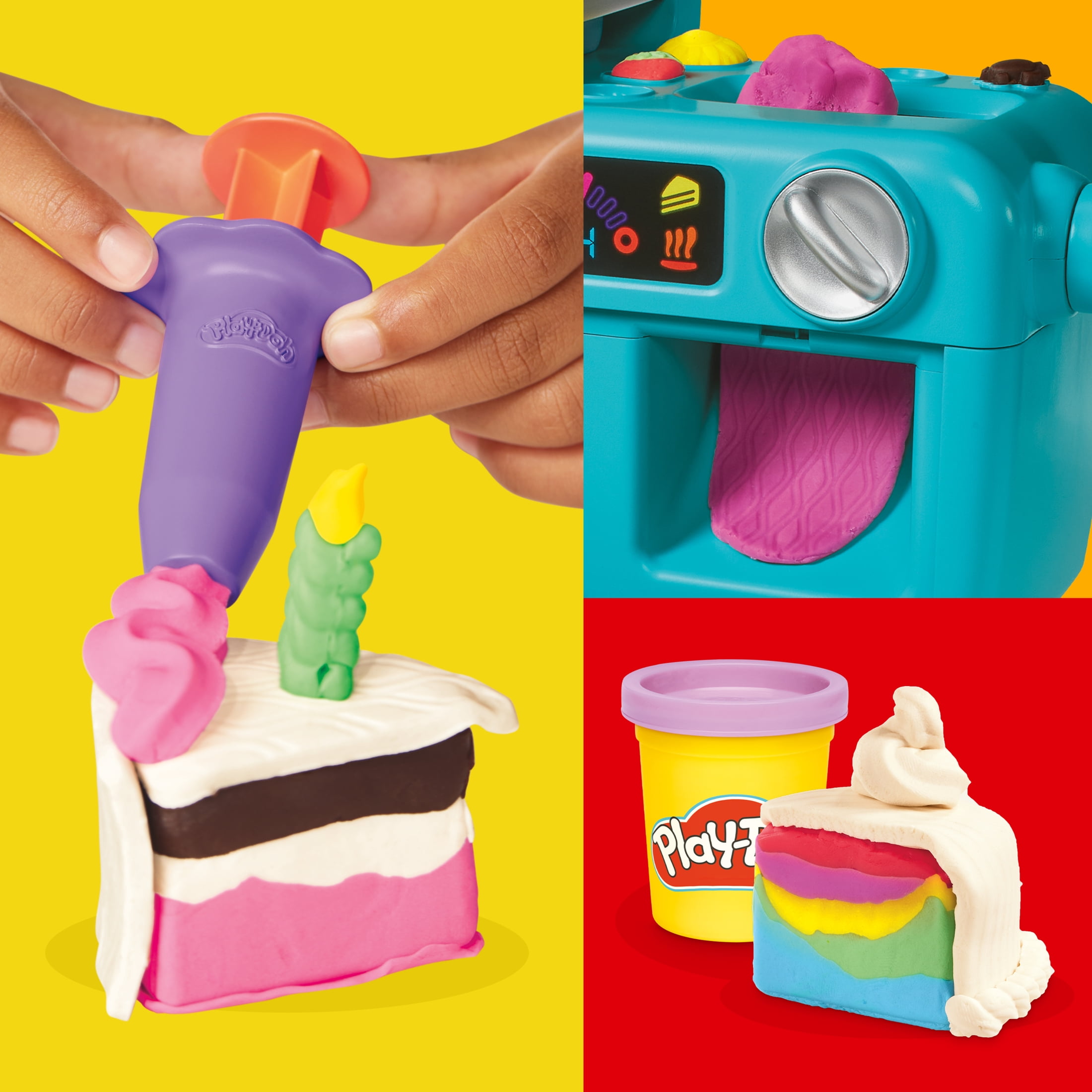 Play-Doh Super Slice Cake Play Kitchen Set, Arts & Crafts Toys for Kids, Ages 3 and up