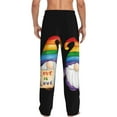 thumbnail image 7 of Salouo Happy Pride Gnome Print Pajama Pants for Men, Lounge Pants Elastic Waistband Casual Men's sleepwear Loungewear Sleep Pajama Pant -Small, 7 of 7