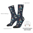 thumbnail image 2 of Yiaed Sailboat And Seagull Print Great elasticity Crew Socks Sports socks for Men and Women, 2 of 5