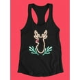 thumbnail image 3 of Christmas Deer Neon Design Tank Women -Image by Shutterstock, Female XX-Large, 3 of 4