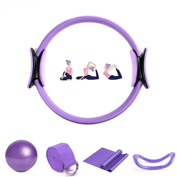 for BetterMe Pilates Essential Kit - 5-Piece Set with Resistance Bands, 25cm Yoga Ring, Stretch Straps, Latex Pull Bands, and Yoga Ball for Full-Body Workout