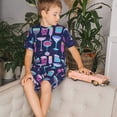 thumbnail image 4 of Balery Wine Glasses And Cocktails Conjunto de Pijama Infantil de Manga Corta con Estampado – Ropa de Dormir de Algodón Suave-Large, 4 of 6