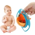 thumbnail image 4 of Magic Bowl 360 Degree Rotation Spill Resistant Gyro Bowl with Lid for Toddler Baby Kids Childre (Pink+Blue+Green), 4 of 9