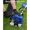 thumbnail image 3 of 3-in-1 Gas Weed Wacker & String Trimmer Set – 43CC Engine, Heavy Duty Brush Cutter, 10" & 40-Tooth Blades, Lawn Edger, Anti-Vibration Handle, Shoulder Strap – Blue, 43CC Blue, 3 of 8