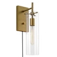 thumbnail image 2 of Modway Skylark Wall Sconce in Clear Satin Brass, 2 of 7