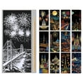 thumbnail image 2 of 6.14x2.76x0.197 Inch Scratchboard Crafts Paper Colorful Engraving Painting Scenario Set 12 Sheets with 1 Tool Creative Art Stress Relief for All Ages Family Activities Handmade Unique Gifts, 2 of 6