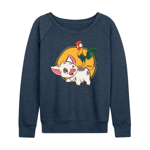 Disney - Pua And Hei Ehi - Women's Lightweight French Terry Long Sleeve Shirt