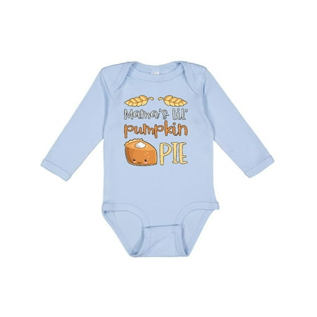 

Inktastic Mama s Lil Pumpkin Pie Cute Baby Thanksgiving Design Gift Baby Boy or Baby Girl Long Sleeve Bodysuit