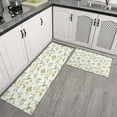 thumbnail image 3 of 2 Piece Lemons Rug Kitchen Rug Set, Decor Kitchen Rugs, Absorbent Non-Slip Washable Floor Mats, Home Indoor Runner Rugs 17"x47"+17"x30", 3 of 7