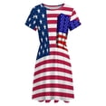 thumbnail image 4 of National Flag United States America USA Women's Dress Short Sleeve Summer Sundress Summer Women Clothes, 4 of 7