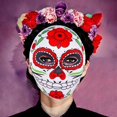 thumbnail image 4 of Máscara de fantasma de Halloween horror Día mexicano de los muertos máscara de payaso cosplay accesorios de actuación de danza al por mayor, 4 of 5