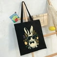 thumbnail image 6 of GOSMITH Hip Hop Easter Bunny Funny Cute Easter Large Tote Top Handle Shoulder Bags 14.1x15.7in, 6 of 6