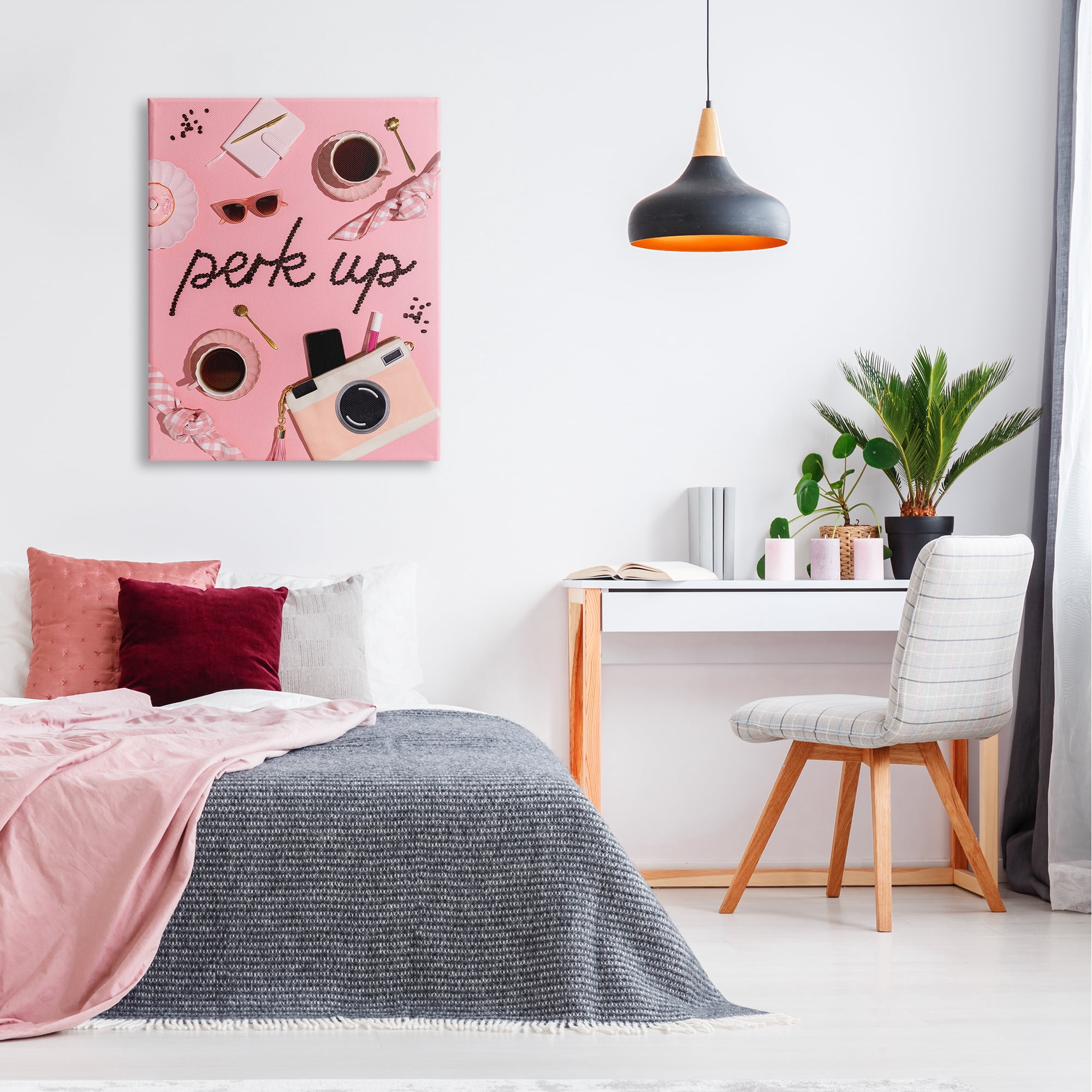 Stupell Industries Perk Up Glam Coffees Food & Beverage Painting Gallery Wrapped Canvas Print Wall Art, 30 x 40