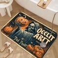 thumbnail image 3 of 1pc Halloween Skull with Pumpkin Absorbent Non-Slip Bathroom Thickened Flannel Rug Decor,Soft,Quick Drying,Suitable For Indoor/outdoor Use,Bathrooms,Bedrooms,Kitchens,Terrace,Laundry Rooms,16"x24", 3 of 9