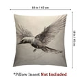 thumbnail image 4 of Acheng Throw Pillow Cover Sketch Sparrow Rectangular Sofa Pillow Case Cushion Cover for Home Couch Bed Decor,Set of 2 White(Two Side print) 18x18in, 4 of 7