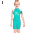 thumbnail image 2 of Buceo vela en traje mojado chicas seco rápido stands traje de baño niños manga corta cuello redondo cuerpo completo traje de neopreno para surfear natación buceo verde s Scienceny OD003667-05, 2 of 7