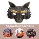 thumbnail image 2 of KAKOWELY Máscara de lobo realista de Halloween para adultos, máscara de media cara para mascarada de animal para fiesta de cosplay, máscara de disfraz de lobo aterrador para hombres y mujeres, 2 of 5