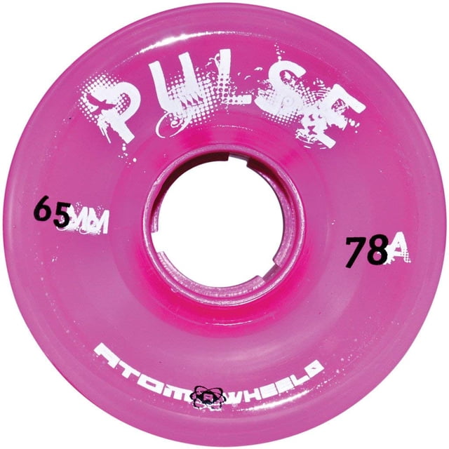 Atom Skates Roues à Roulettes Quad Extérieures 78A, Rose, Ensemble de 8, 65mm x 37mm