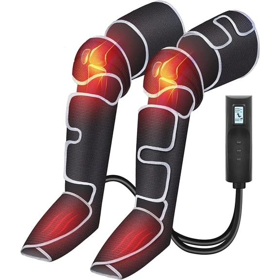 Comfier Leg Massager for Circulation, Air Compression Calf Knee Foot Massager with Heat, Leg Wraps Massage Boots for Pain Relief