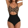 thumbnail image 1 of Mejor Belleza Mujer Traje de Baño de Moda Aumentar el tamaño 2 Piezas Tankini Tops de Bikini y Partes de Abajo Leopard Print L, 1 of 8