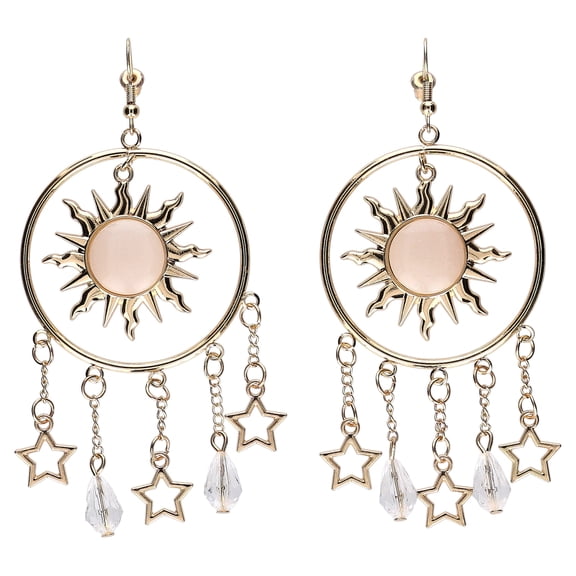 Celestial Sun Earrings Costume Accessory for Adults, Gold, Halloween by Way To Celebrate