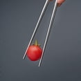 thumbnail image 6 of Yesbay 5 Pairs Stainless Steel Chopsticks High Hardness Reusable Anti-Slip Lightweight Metal Chopsticks Household Heat Resistant Chopsticks for Vegetables Noodles Dumplings, 6 of 7