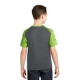 thumbnail image 2 of Sport-Tek Youth CamoHex Colorblock Tee-XL (Iron Grey/ Lime Shock), 2 of 6