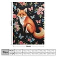 thumbnail image 4 of ARISTURING Fox Blanket Cherry Blossom Blanket Cozy Soft Lightweight Flannel Throw Fox Cherry Blossom Decor Gifts for Girls, 4 of 6