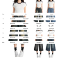 thumbnail image 3 of Aoiroe Capri Jeans for Women High Waisted Wide Leg Trendy Strechy Loose Straight Cropped Denim Jeans Pants with Pockets Black L, 3 of 5
