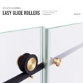 thumbnail image 6 of Madam Series 76 x 60 in.  Frameless Sliding Shower Door in Matte Black & Brushed Gold, 6 of 10
