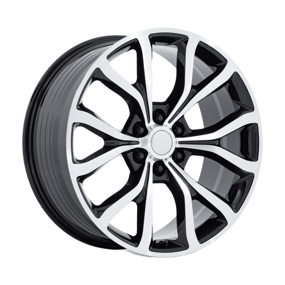 Performance Replicas - PR230 - 24in, Cast Aluminum, Gloss Black W/ Machined Face, 24X10, 6X135, 31mm, 194933406005, SAEJ2530