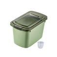 thumbnail image 1 of Grain Rice Storage Bin Cereal Dispenser Bucket Airtight Pet Food Storage Box Green, 1 of 8