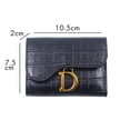 thumbnail image 4 of Cartera corta de cuero para mujer, monedero pequeño de marca de lujo, bolso de almacenamiento para tarjetas de identificación, bolso de embrague femenino, billetera con Clip para dinero, 4 of 4